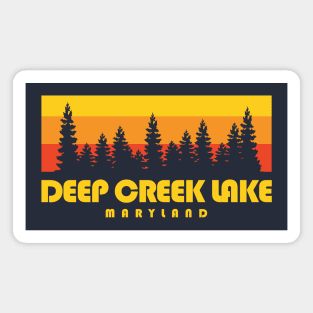 Deep Creek Lake Maryland Retro Vintage Trees Magnet